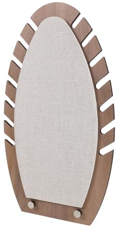 SMASOLO Soporte para Collares de Madera Desmontable Pequeño Tablero de Exhibición de Lino Resistente a Rayaduras, Organizador Vertical Multifunción para Joyas en Mesa, Adecuado para Hogar