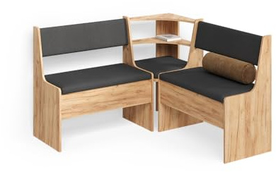 Livinity Panca ad angolo Tiberio, Rovere dorato, 120 x 120 cm