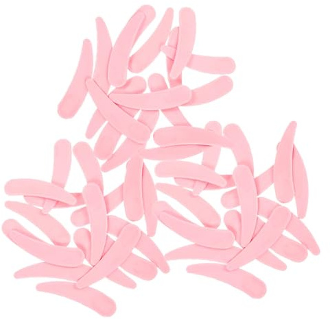 Espátula Cosmética Facial de Plástico Rosa, 200 Piezas | Aplicador de Mascarillas y Body Butter, Forma de Media Luna, Uso en Spa y Hogar, Precisión y Cuidado