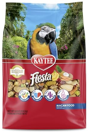 Kaytee Fiesta Max fågelmat för aror, 4-1/2 kg väska