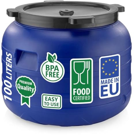 Sterk Plast Fass, Durchmesser 52 cm, Fassungsvermögen 100 Liter