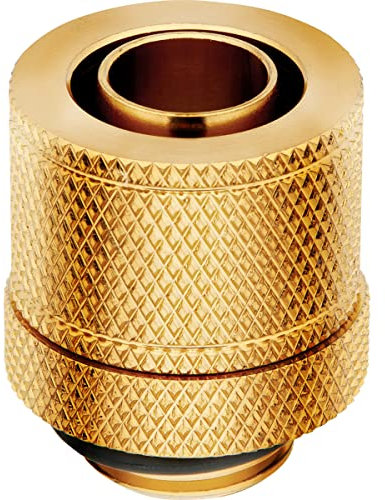Corsair Hydro X Series XF Compression 10/13 mm (3/8 inch Or 1/2 inch) ID/OD Raccords, Paquet de Quatre (Filets de Port G1/4 Pouce BSPP, Compatible avec Les Adaptateurs Hydro X Supplémentaires) Or