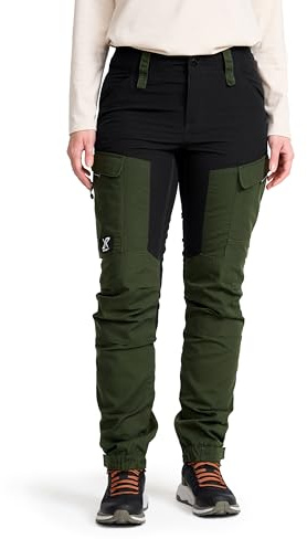 RevolutionRace Damen RVRC GP Pants, Hose zum Wandern und für viele Outdoor-Aktivitäten, Forest Green, XL