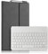 QYiiD Funda con Teclado para Huawei MediaPad M5 Lite 10, Carcasa Delgada de Piel con Teclado Inalámbrico Bluetooth & Soporte para lápiz para Huawei MediaPad M5 Lite 10 Pulgadas Tablet 2018, Gris
