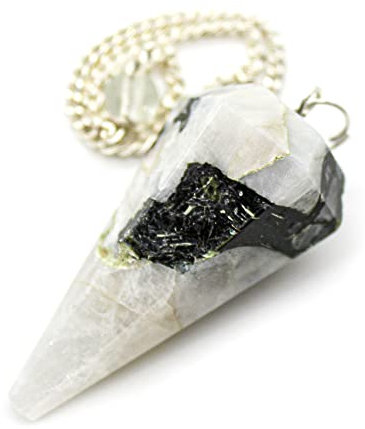 DOJA Barcelona | Pendule Divinatoire 7 Chakras Pierre de Lune | Pierres Lithotherapie, Pierre Precieuse pour la Meditation, Pendule Radiesthesie, Spirituel Objet, Bien Etre, Esoterisme Objet...