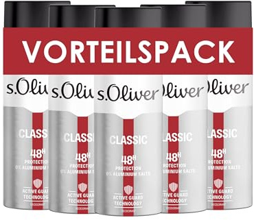 s.Oliver® Classic Men IVorteilspack Deo Spray - ausdrucksvoll & maskulin | 5x 150g