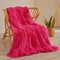 XeGe Luxuriöses Kunstfell-Decke - Weicher großer Flauschiger Wickel, struppiger Plüsch, dekorativer Couch-Wickel, zarte Bettdecke für Schlafzimmer/Wohnzimmer, Twin/Doppelbett, Hot Pink