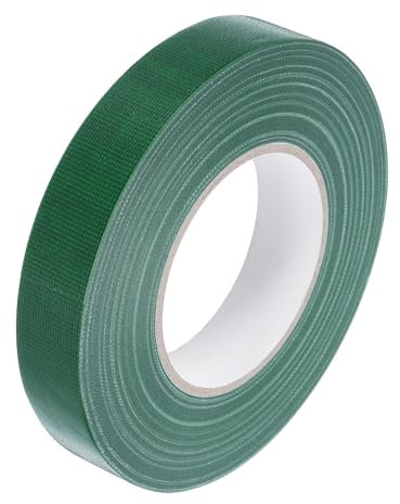 QUARKZMAN Cinta Adhesiva de Gaffers Verde, 60 Yardas x 1 sin Residuos, No Reflectante, Fácil de Rasgar, Cinta de Tela Mate para Reparación de Libros y Fotografía, Paquete de 1