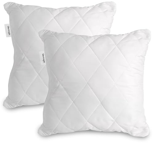 Silentnight Quilted Cushion Inserts - Luxurious Cushions Pads with Quilted Cover, Bouncy Fibres, Hypoallergenic and Machine Washable - 45 x 45cm (18 x 18) - 2 Pack