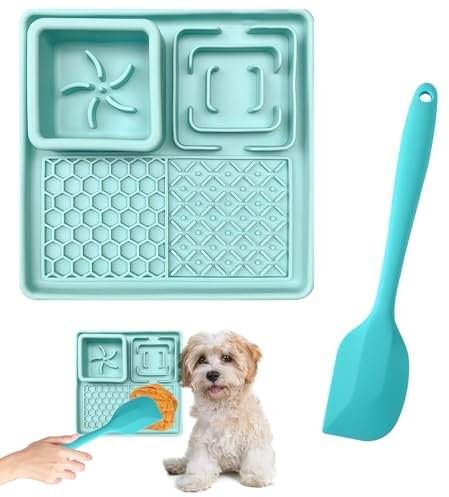 dellyy Alfombrilla Lamer Mascotas, Alfombrilla Lamer Mascotas, Alfombra Perro Comedero, Alfombrilla para Lamer Perros con Ventosa, Alfombra Comedero Gato, Pet Licking Mat