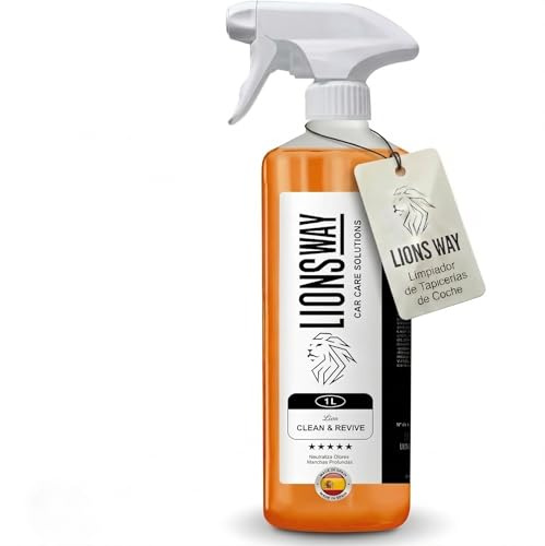 LIONSWAY Nettoyant Tapisserie Voiture et Autres Textiles [Professionnel]. Nouvelle Formule Foam | Nettoie en Profondeur Rapidement et Efficacement. Nettoyant Intérieur pour Sièges et Tapis.