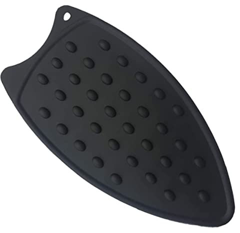 Kalastussaari Case Tappetino da Stiratura/Pad, Pad di pentola in Ferro Silicone, Tappetino da Stiratura, Vassoio a Piastra Resistente a Calore Multiuso per Ferro a Vapore Secco - Nero