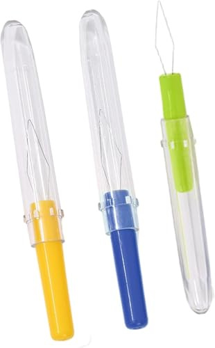 Needle Threader, 3Pcs Automatic Needle Threader, Automatic Threader Tool for Household,Needle Threader DIY Lovers, Universal Sewing Tool with for Hand Threaders Sewing