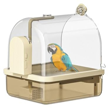 Genérico Baño para Loros Pequeños, Baño Interior para Aves, Perchero Automático Resistente Al Mordisco Dos Modos para Criadero Interior Viaje Exhibición