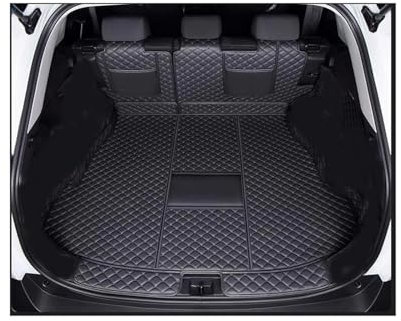 Tappetini per bagagliaio auto Adatto per Toyota RAV4 2024 2025 Accessori Fuel PHEV Copertura completa del vano di carico Modifica degli interni dell'auto(Half Black,Hybrid)