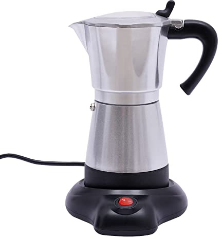 Endingfuny Caffettiera elettrica elettrica da 300 ml, con base girevole a 360°, per 6 tazzine da caffè, macchina da caffè elettrica per ufficio, casa, caffè
