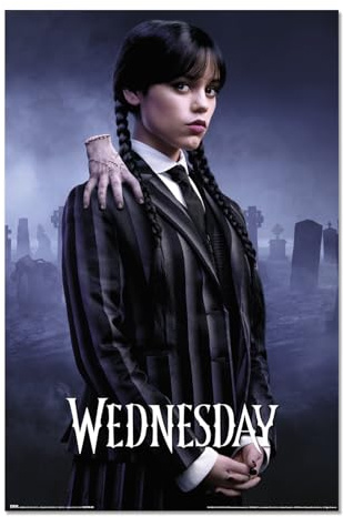 Grupo Erik Poster Miercoles Addams - Posters Decorativos; 61x91,5 cm a todo color (decoracion pared) | Laminas Decorativas; ideal Decoración Habitación