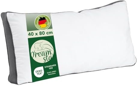 DREAMSTAR Kudde Lyocell 40 x 80 må-bra-kudde I kudde, nackkudde I sovkudde andas tvättbar för allergiker I sidosover, ryggsovare I Eko-TEX
