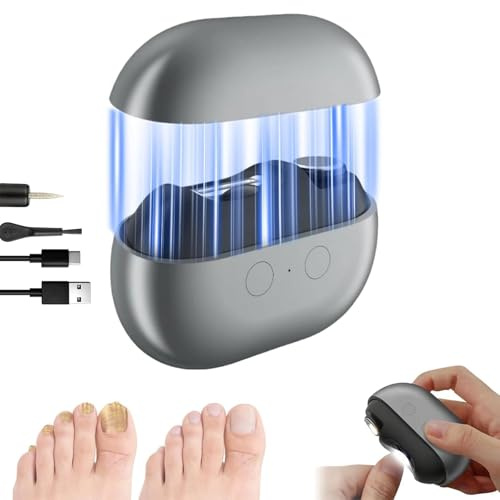 Coupe-Ongles Électrique Intelligent 2026 pour Personnes Âgées - Appareil Rechargeable Sans Fil, Silencieux avec Lumière LED, Soin d'Ongles Facile et Indolore à la Maison (Gris)
