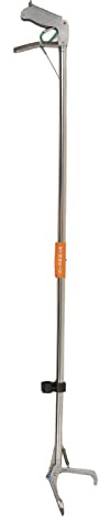 Pinza para Serpientes, Portátil Plegable Autobloqueable de Acero Inoxidable para Atrapar Reptiles con Bloqueo Ajustable y Gran Longitud para Criadores de Serpientes