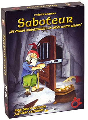 Amigo - Saboteur, Juego Base con expansión, Juego de Mesa en español -portugués (Mercurio Distribuciones A0022)