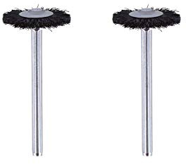 Dremel 403 Bristle Brush Accessory Set, 2 Brushes (19 mm) for Cleaning Flat Surfaces or Grooves in Plastic and Steel Materials