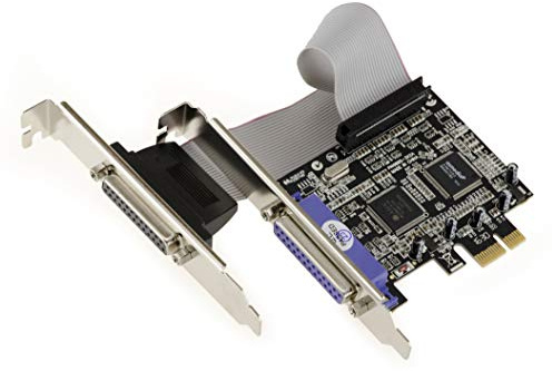 KALEA-INFORMATIQUE PCI Express PCIe Parallel IEEE1284 LPT Controller-Karte mit Zwei Ports und ASIX-Chipsatz. SPP EPP ECP Unterstützung.