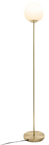 Atmosphera – Lampada da terra a sfera bianca su piedistallo dorato, altezza 134 cm