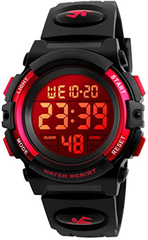 Dayllon Niños Relojes para Niños Deportes al Aire Libre 50M Impermeable Relojes Electrónicos 12/24 H Alarma Reloj Cronómetro/Calendario/Fecha Niño Niña Reloj de Pulsera