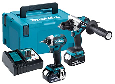 Makita DLX2412TJ 18V Li-ion LXT 2 Piece Brushless Combo Kit Complete with 2 x 5.0 Ah Batteries and Charger Supplied in a Makpac Case