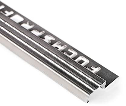 Treppenkantenprofil Stufenprofil Edelstahl Silber gebürstet Höhe 10mm Länge 250cm Treppenprofil Treppenwinkel Fuchs Design