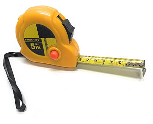 TEMPO DI SALDI Flexómetro robusto profesional de 5 metros con clip de metal autoblocante