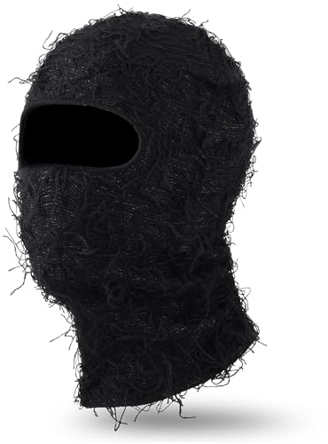 WLLHYF 1 pasamontañas de punto, máscara de esquí, gorro de cara completa, resistente al viento, transpirable, cálido, accesorio de disfraz para hombres y mujeres, deportes al aire libre, ciclismo,