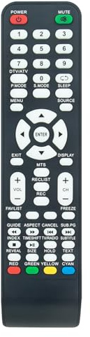 AULCMEET Fjärrkontroll ersätter passform för SMART-TECH TV LE-3222 LE-4318 LE-32Z1 LE-32D7 SMT24N30HC1LB1 LE4219H 2419DTS LE-32D11IS EXCLUSIV LE-3918 LE-2019DTCS SMT32Z32Z1TS LE-2219 SMT2219DTS