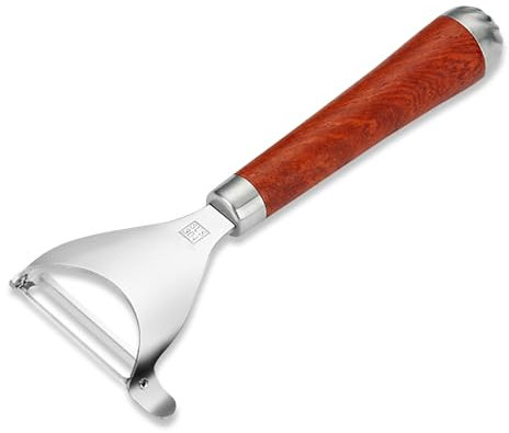 Pelapatate, Peeler, Pelapatate da Cucina, Pelapatate in Acciaio Inox a Forma di Y, Pelapatate Professionale con Lama Laterale, Maniglia in legno, doppio taglio, per Sbucciare Frutta e Verdura.
