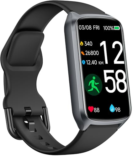 Amzhero Fitness Tracker 25+ Sport-Modelle, 14 Tage Standby-Zeit, 24/7 Herzfrequenz, SpO2, Blutdruck, Schrittzähler, 5ATM wasserdicht, Smartwatch für Damen/Herren, Android/iOS