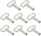 PATIKIL 6mm/0.24 Hole Socket Spanner Key, 8 Pack Zinc Alloy Electrical Cabinet Gas Water Meter Switch Safety Key for Cupboard Panel Lock