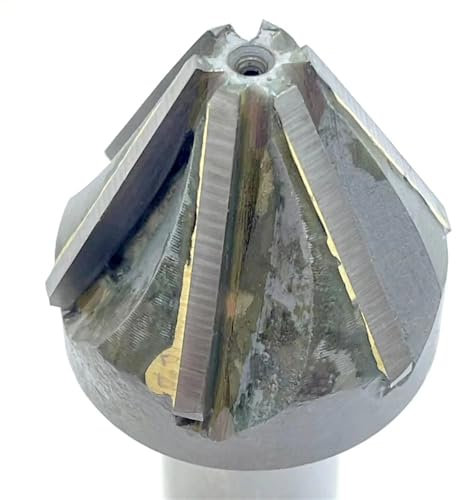 1 Stück 60/90 Grad Anfas-Senkbohrer, 16–60 mm Schnittdurchmesser, Fasenfräser mit Hartmetallklinge for Löten, TCT-Entgratungs-Anfasfräser mit geradem Schaft, Schaftfräser(60mm-60degree)