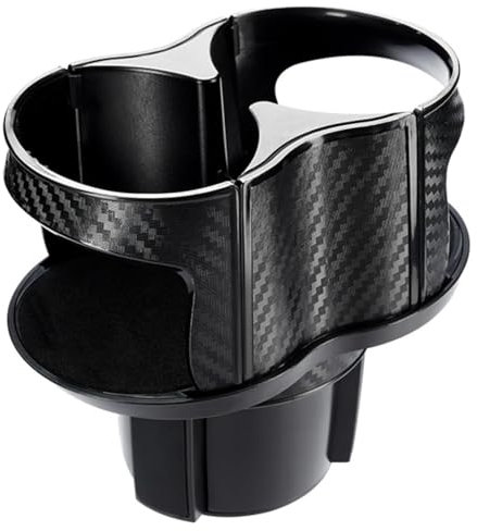 SANTUO Car Cup Holder Expander 2 In 1 Multifunctional Insert Double Car Cup Holders with Adjustable Base, Suitable for Most Water Cups and Bottles