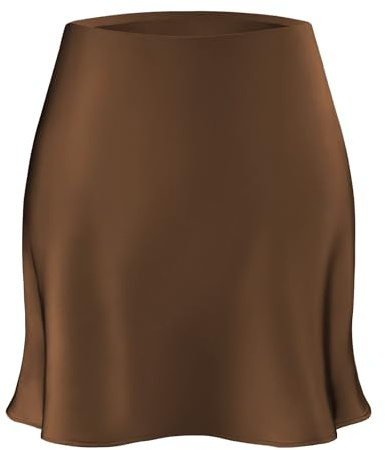 Women's Satin Mini Skirt Leopard Print High Waist Elastic Y2k Cute Silk Short Skirts for Women