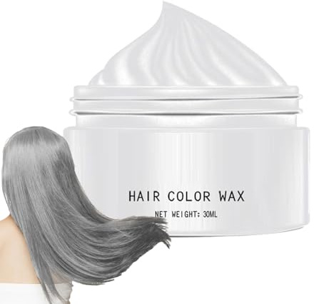 para Teñir el Cabello - 30ml Crema de Color Lavable | Pasta de Peinado Temporal | para Mujeres, Hombres, Adolescentes y Niños, una de Barro Gris Plateado Perfecta en Fiestas, Discoteca