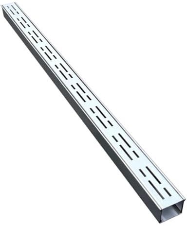 QHZYMX Canale di Scarico Canale di Drenaggio Impieghi Gravosi - Nero/Argento, Lunghezza 100 Cm/3,3 Piedi per Il Deflusso 'Acqua dal Tetto E Cortile, System Flessibile Fai(Silver,WXH 15X5cm/5.9x2in)