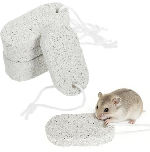 Kinesgsg 6 st mineralslipsten, 8 x 5 cm, kaninsten, gnagarleksak, tuggleksak för djur, för kanin, hamster, små gnagare, chinchilla, marsvin, papegoja