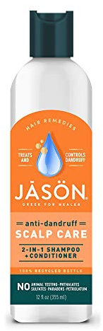 Jason Natural Products Dandruff Relief 2 in1 Shampoo Plus Conditioner, 12 OZ