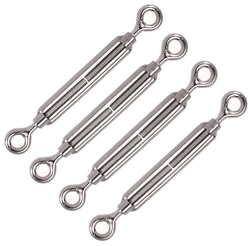 Versandbox24 4X V4A Edelstahl M6 Drahtseil Spannschloss Seilspanner Öse Spanner Wantenspanner