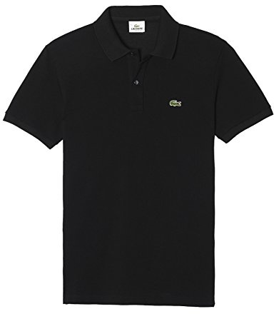 Polo Manches Courtes Petit piqué 2 Fils Slim Noir, Black