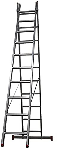 HomeLux 825028 Échelle Double en Aluminium 5 + 5 m, 2 x 16 marches 26,2 kg