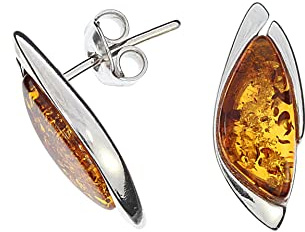 Artisana Schmuck - Orecchini in ambra e argento sterling 925/000 rodiato