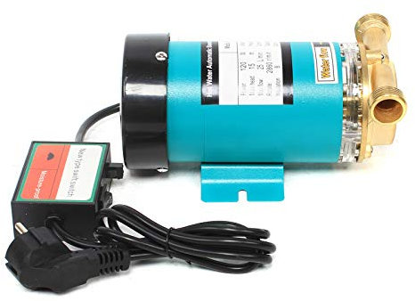 120W Druckerhöhungspumpe Zirkulationspumpe Warmwasser 25l/min Umwälzpumpe Automatische Booster Pumpe Wasserpumpe Hauswasserwerk für Dusche Garten Wasserdruck Erhöhen