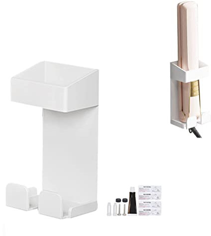 Boxwizard Soporte para plancha de pelo, soporte para herramientas de pelo, de metal, soporte para rizador, acero inoxidable, soporte para herramientas de pared, rizador de pelo, estantería de baño